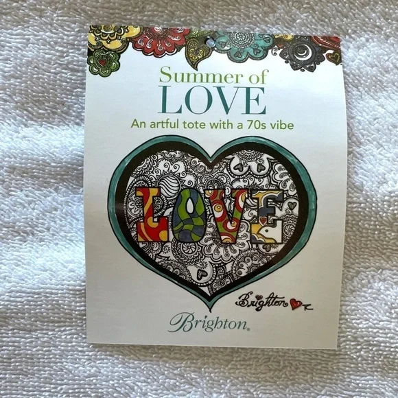 NEW BOHEMIAN BRIGHTON TOTE SUMMER OF LOVE HEARTS - Picture 9 of 16